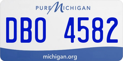 MI license plate DBO4582