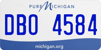 MI license plate DBO4584
