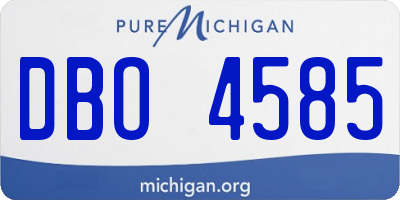 MI license plate DBO4585