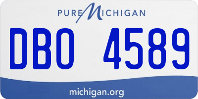 MI license plate DBO4589