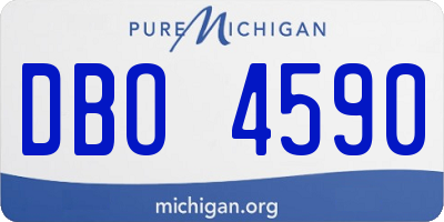 MI license plate DBO4590