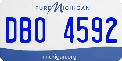 MI license plate DBO4592