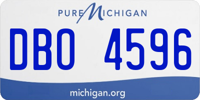 MI license plate DBO4596