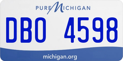 MI license plate DBO4598
