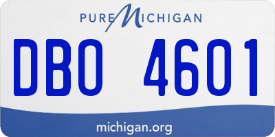 MI license plate DBO4601