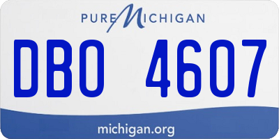MI license plate DBO4607