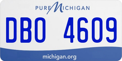 MI license plate DBO4609