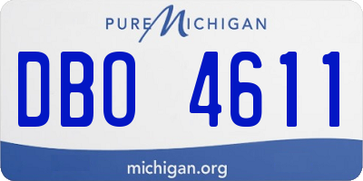 MI license plate DBO4611