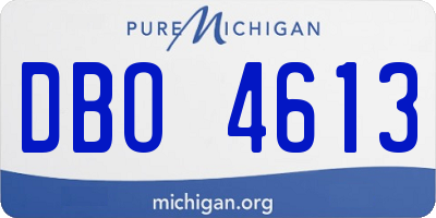 MI license plate DBO4613