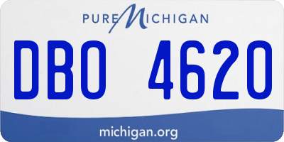 MI license plate DBO4620