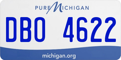 MI license plate DBO4622