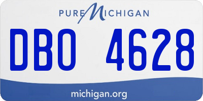 MI license plate DBO4628