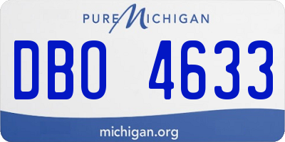 MI license plate DBO4633