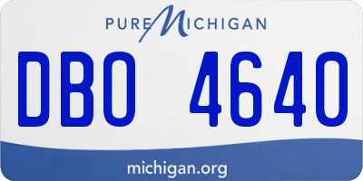 MI license plate DBO4640