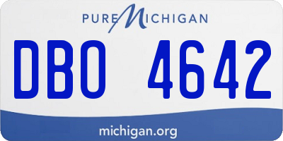MI license plate DBO4642