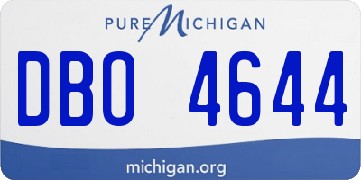 MI license plate DBO4644