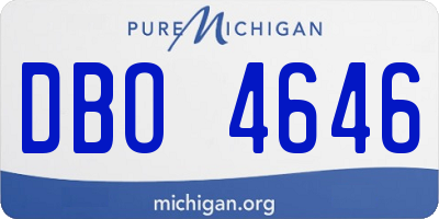 MI license plate DBO4646
