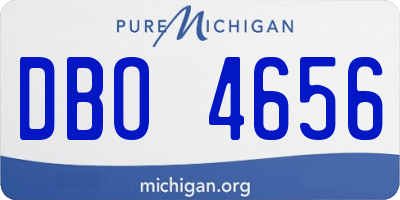 MI license plate DBO4656