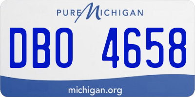 MI license plate DBO4658