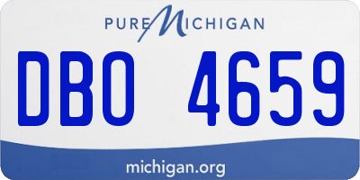 MI license plate DBO4659