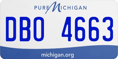 MI license plate DBO4663