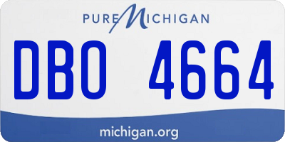 MI license plate DBO4664