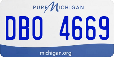 MI license plate DBO4669