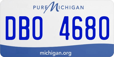 MI license plate DBO4680