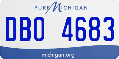 MI license plate DBO4683