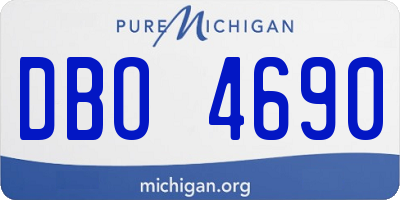 MI license plate DBO4690
