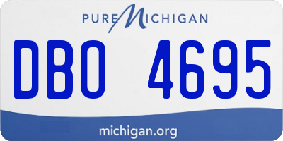 MI license plate DBO4695