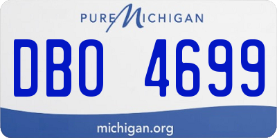 MI license plate DBO4699