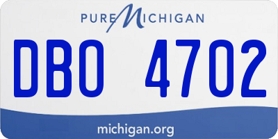 MI license plate DBO4702