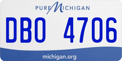 MI license plate DBO4706