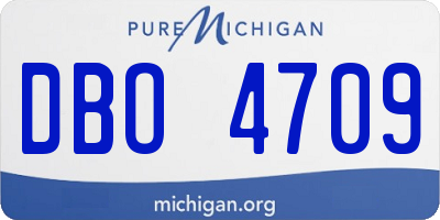 MI license plate DBO4709