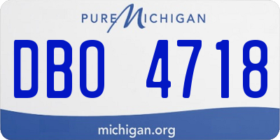 MI license plate DBO4718