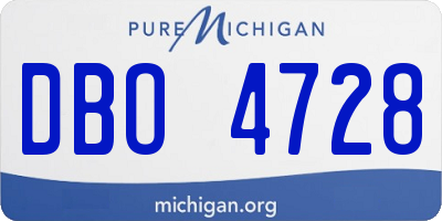 MI license plate DBO4728