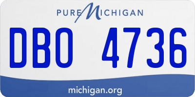 MI license plate DBO4736