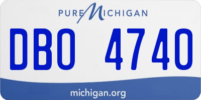 MI license plate DBO4740
