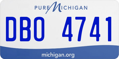 MI license plate DBO4741