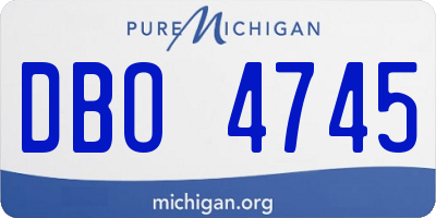 MI license plate DBO4745