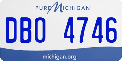 MI license plate DBO4746