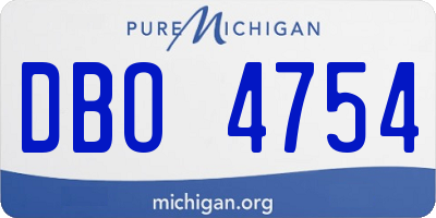 MI license plate DBO4754