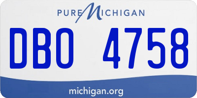 MI license plate DBO4758
