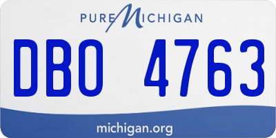 MI license plate DBO4763