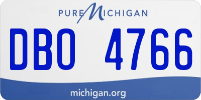 MI license plate DBO4766