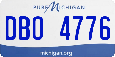 MI license plate DBO4776