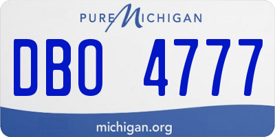 MI license plate DBO4777