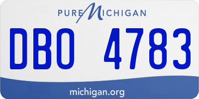 MI license plate DBO4783