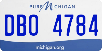 MI license plate DBO4784